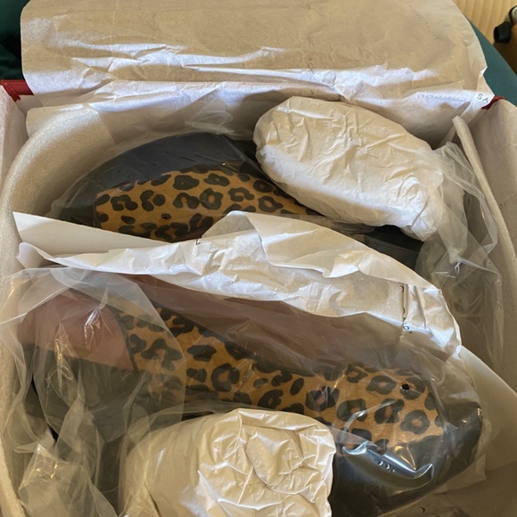 Sacha London Heel Pump Peeptoe Slingback Platform Leopard Leather Suede Elga - Picture 3 of 16